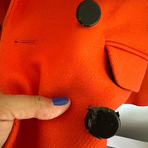 Zara red Orange coat, trench coat x small - Picture 9 of 10
